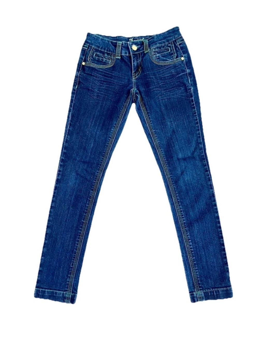 Joujou Royale Y2K Low Rise Skinny Jeans Rhinestone Pockets Size 7/8